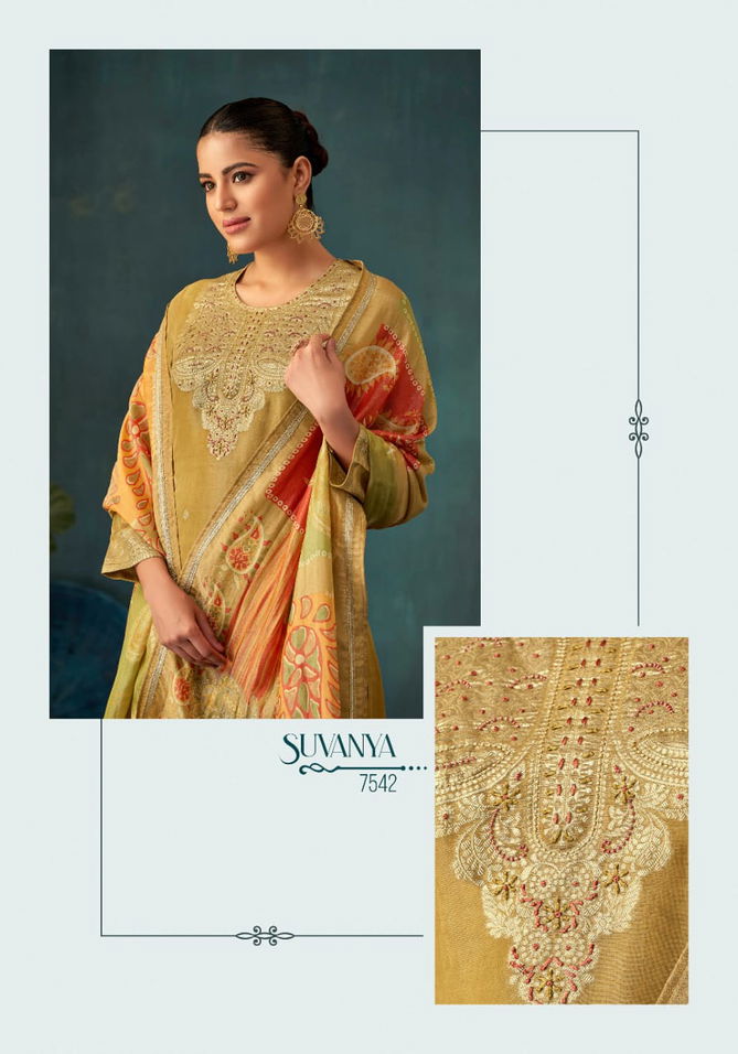 Suvanya By Sahiba Hand Work Printed Dress Material Wholesale Price In Surat